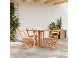 Vidaxl Mesa De Jardim Dobrável 120x70x75 Cm Madeira Teca Maciça