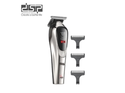 Máquina de cortar cabelo com visor digital, recarregável via USB, aparador multifuncional com gravação para raspar a cabeça.