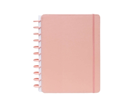 Caderno Smart Com Elástico Espiral A4 Pautado Rosa