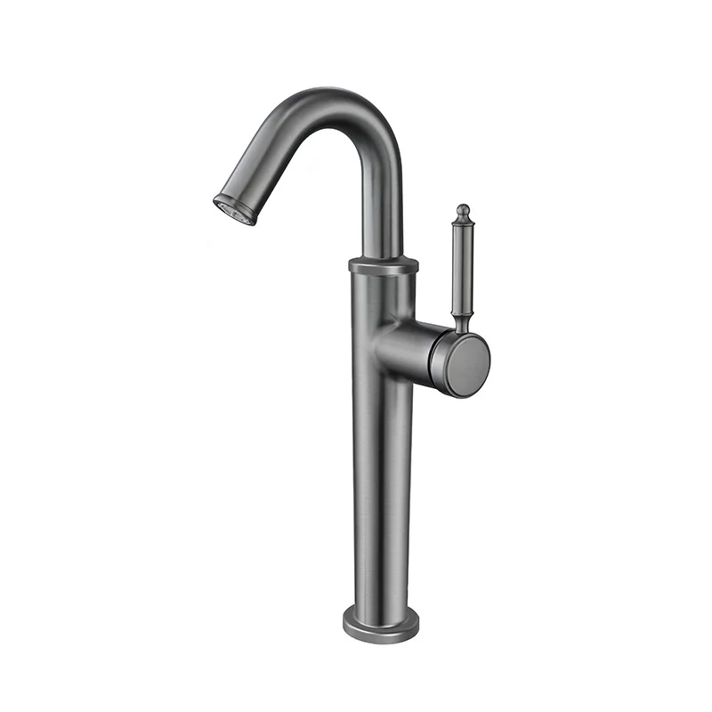 (cinza Chumbo G1/2) Torneira Grande Curva Em Cobre Em Formato De U Com Iluminação Luxuosa E Minimalista Para Água Quente E Fria.