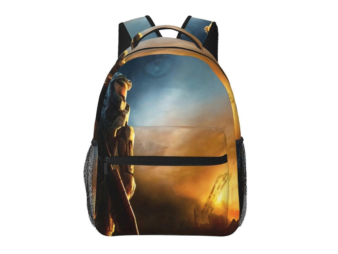 Mochila De Estudante Halo Wallpaper U31, Durável E Leve, Com Alça De Ombro Impermeável E Respirável J31 Olysi Shop