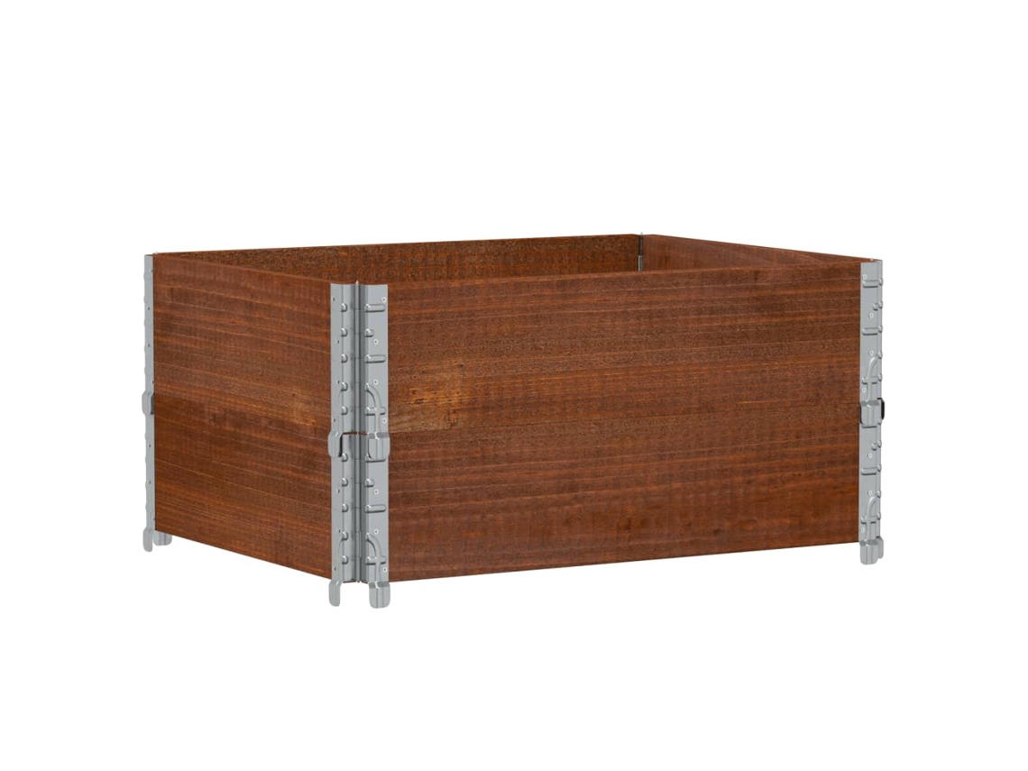 Conjunto 2 Colar De Paletes Vidaxl Marrom Madeira (80 X 60 X 41 Cm)