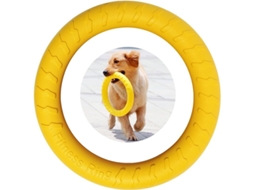 2026 anel de Treinamento para Cães, Brinquedo de Lançamento e Agarre, Equipamento de Exercício para Cães Pequenos e Grandes, Amarelo Pequeno 19cm