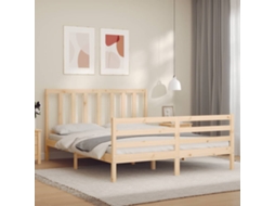 Cama Sem Colchão 160x200 Cm Madeira De Pinho Maciça