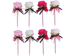 Conjunto De 8 Canetas Esferográficas Com Design Kawaii E Flores