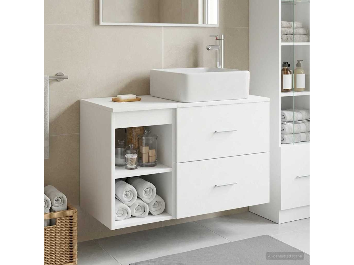 Vidaxl Conjunto De Móveis Para Banheiro 2 Unid. Branco