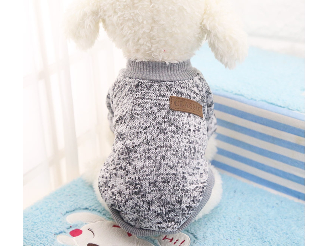 Suéter Canino De Porte Médio E Grande, Quente, Em Lã