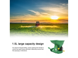 SEMADORA MANUAL PORTÁTIL 1.5L COM 5 MARCHAS AJUSTÁVEIS PARA SEMENTE, ADUBO, NEVE S/MARCA