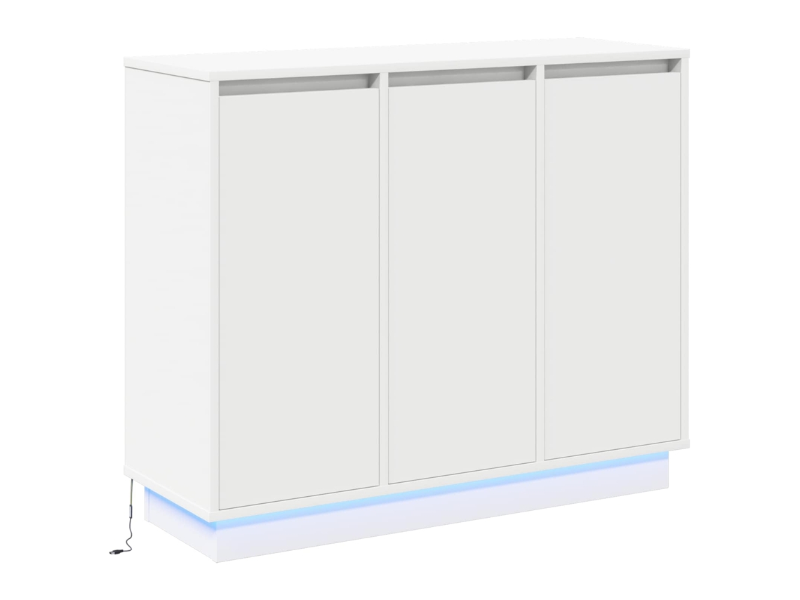 Aparador Led Branco 90x32x75 cm Madeira Processada MAISON EXCLUSIVE