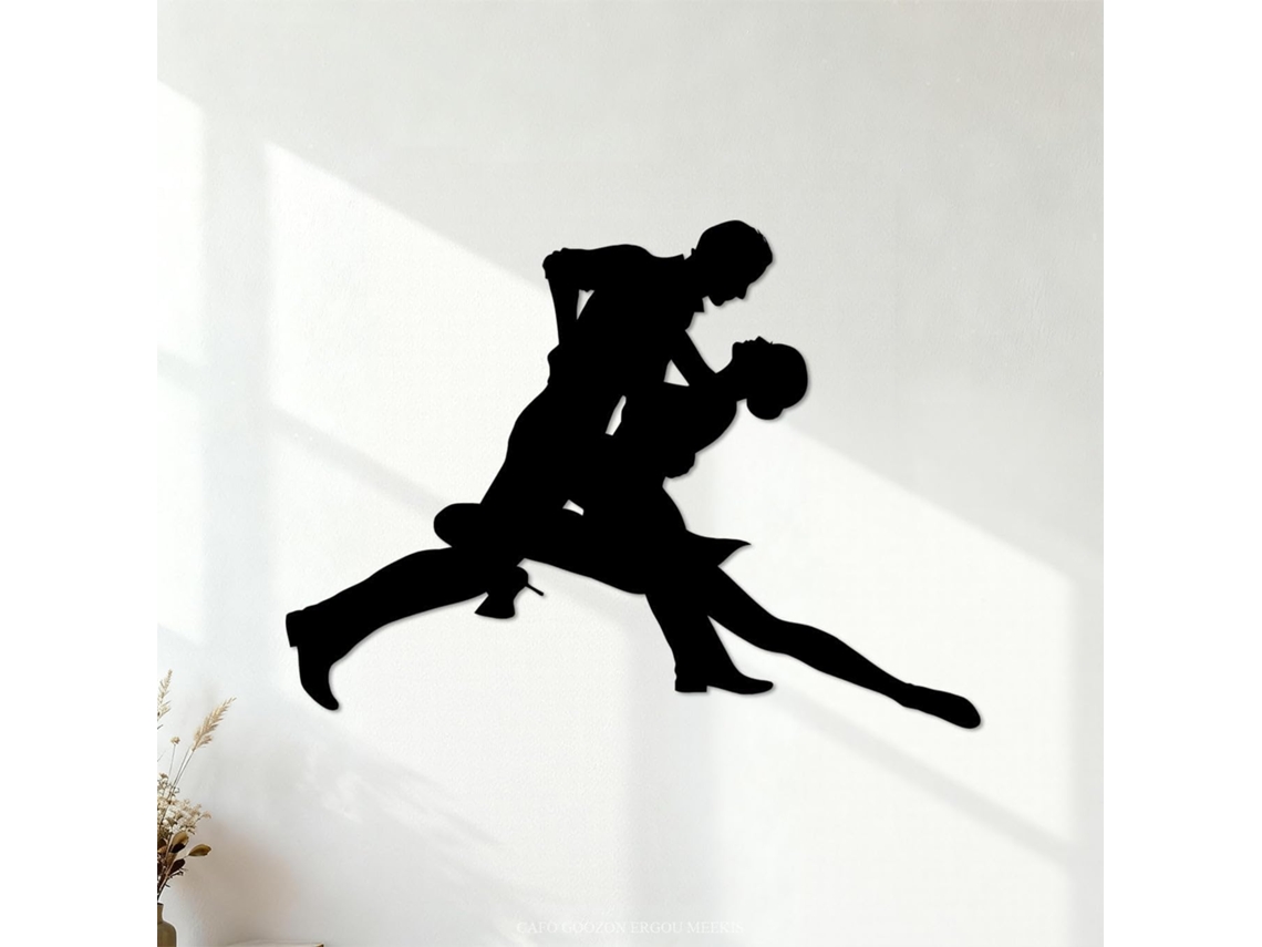 Adesivos Lettering Sport Dance Casal Tango Romance Love 68x93cm Autoadesivo Preto