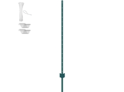 Embalagem De 10 Estacas De Metal Succebuy Para Cerca De Jardim De 5 Pés Em T, Resistente, Verde