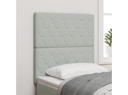 Cabecero LED Gris Claro 80 cm Terciopelo