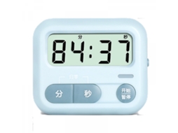 Temporizador Digital De Cozinha, Base Magnética, Suporte Dobrável Ou Orifício Para Pendurar, Alarme Sonoro, Acabamento Azul
