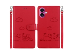 Capa De Couro Para Iphone 17 Com Gatinhos Fofos