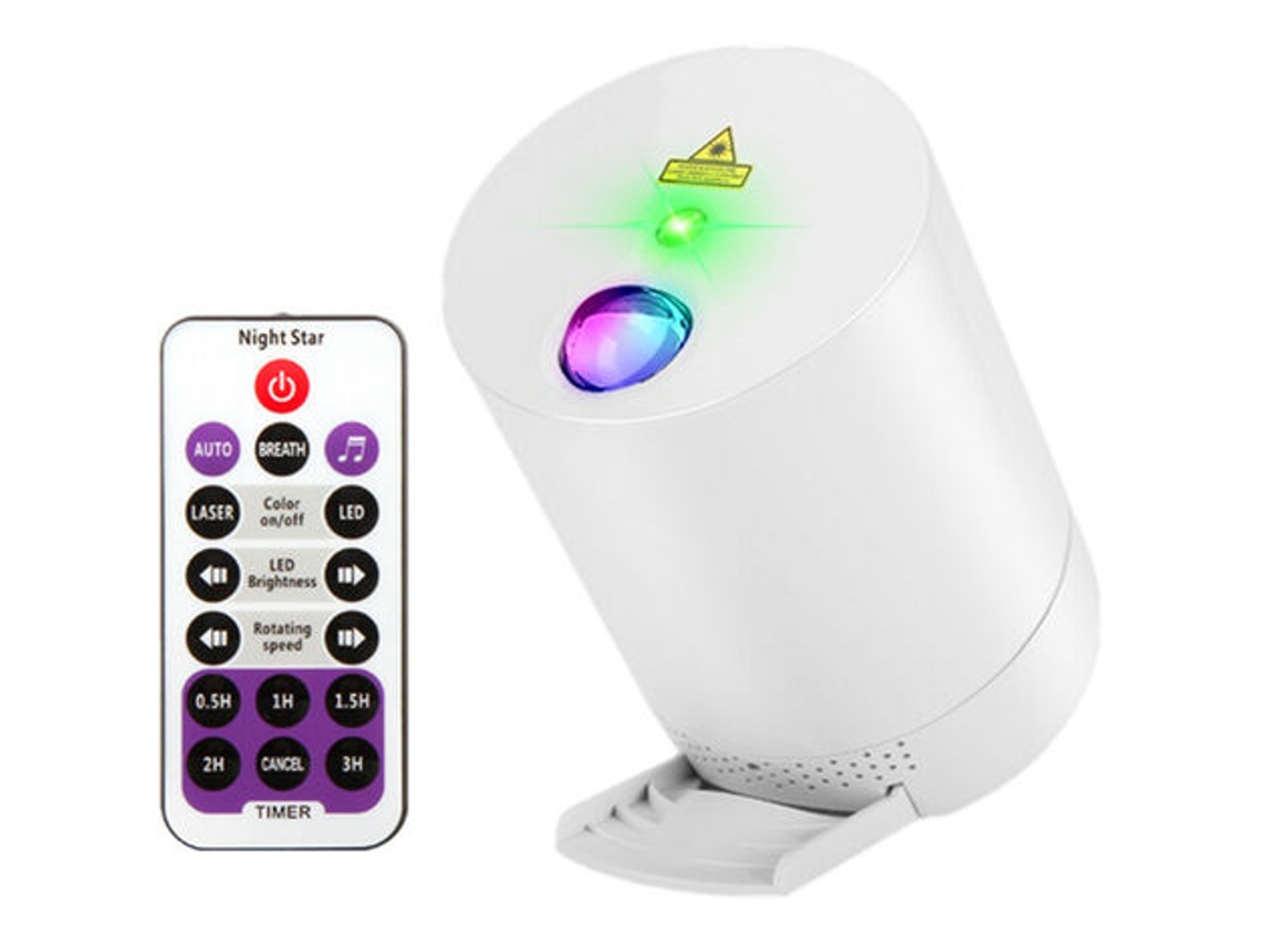 Projetor Céu Estrelado, Lâmpada Galáxia Onda Do Oceano Com Controle Remoto, Nebulosa Para Quarto Infantil Brilho E Velocidade Ajus Aquaforge