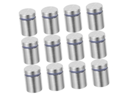 Parafusos Decorativos Garvalon Em Aço Inoxidável, Pacote Com 12 Unidades, 19x25 Mm, Ideais Para Fixação E Suporte De