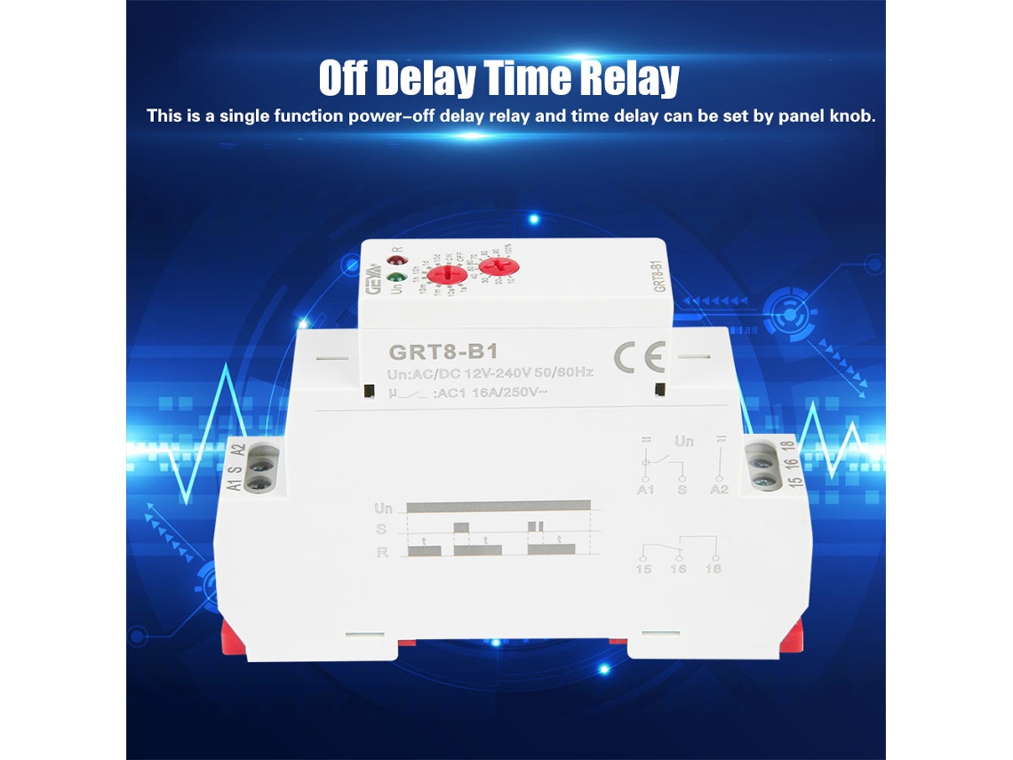 Relé de Temporização Falha Energia Mini GRT8 220v BRILVIBERA