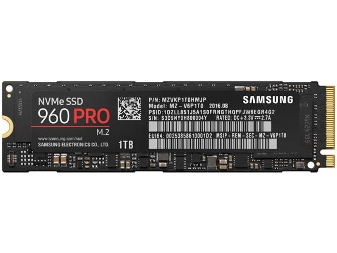 Disco SSD Interno SAMSUNG 1TB 960 PRO M2 PCIE (1 TB - PCI-Express - 380 MB/s)