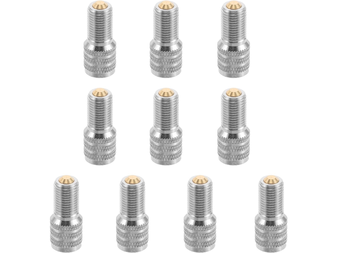Extensor De Válvula De Pneu Em Liga De Prata, Pacote Com 10 Peças.