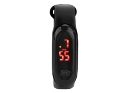 Relógio Eletrônico Mini Infantil Esportivo com Pulseira de Silicone e Led Vermelho