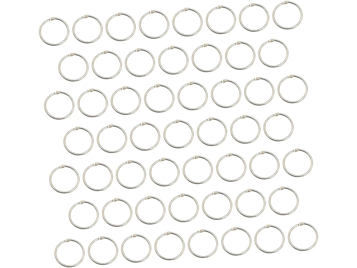 100 Argolas Para Livros E Fichários, Acessórios Para Cadernos E Pastas Gokoco