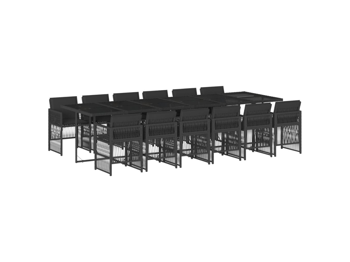 Garden Dining Set, Garden Dining Sets Vidaxl Preto Rattan / Vime (n/a)