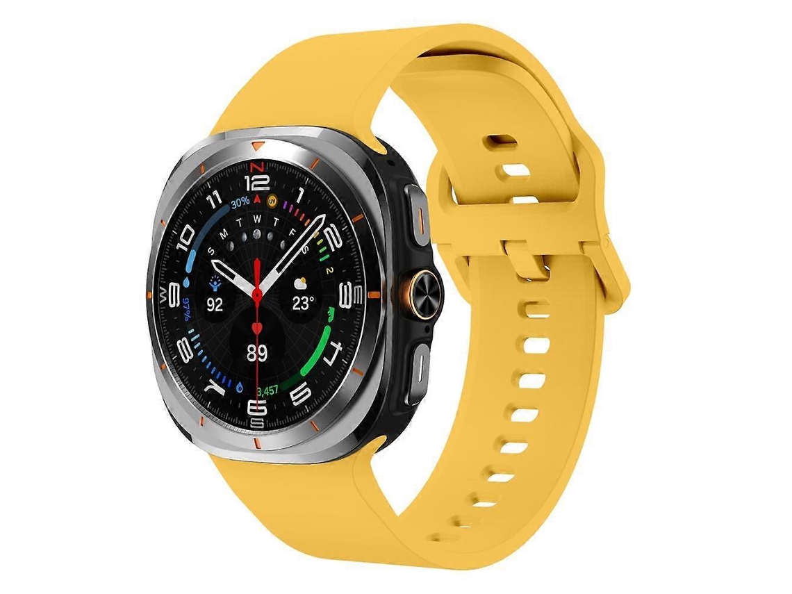Pulseira De Silicone Colorida Com Fivela Em Cor Sólida Para Samsung Galaxy Watch Ultra 47mm