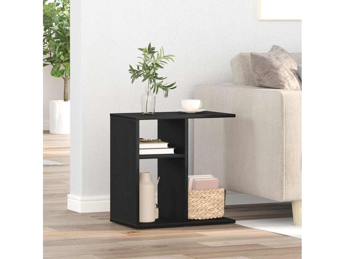 Vidaxl Mesa Lateral Carvalho Preto 50 X 30 X 50 Cm