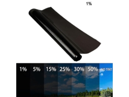 Pelicula De Tinte Para Ventanas 25% Vlt Negro Roll 50cm X 6m Para Coche Y Hogar Pet 80% Uv