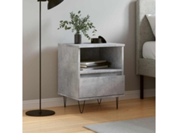 Vidaxl Mesa De Cabeceira 40x35x50cm Derivados Madeira Cinzento Cimento