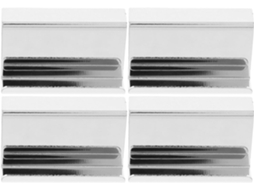 Conjunto De 4 Puxadores Porta Vidro Prateados Para Substituição Em Portas 4a 6mm