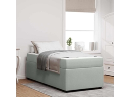 Vidaxl Estrutura Da Cama Cinzento-claro 90 X 200 Cm Tecido
