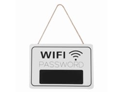 Letreiro de Senha Wi fi de Parede Retrô Pendurado para Cafés e Livrarias | S/MARCA