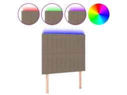 Led Headboard, Led Headboards Vidaxl Cinzento-acastanhado Tecido (90 X 5 X 118/128 Cm)