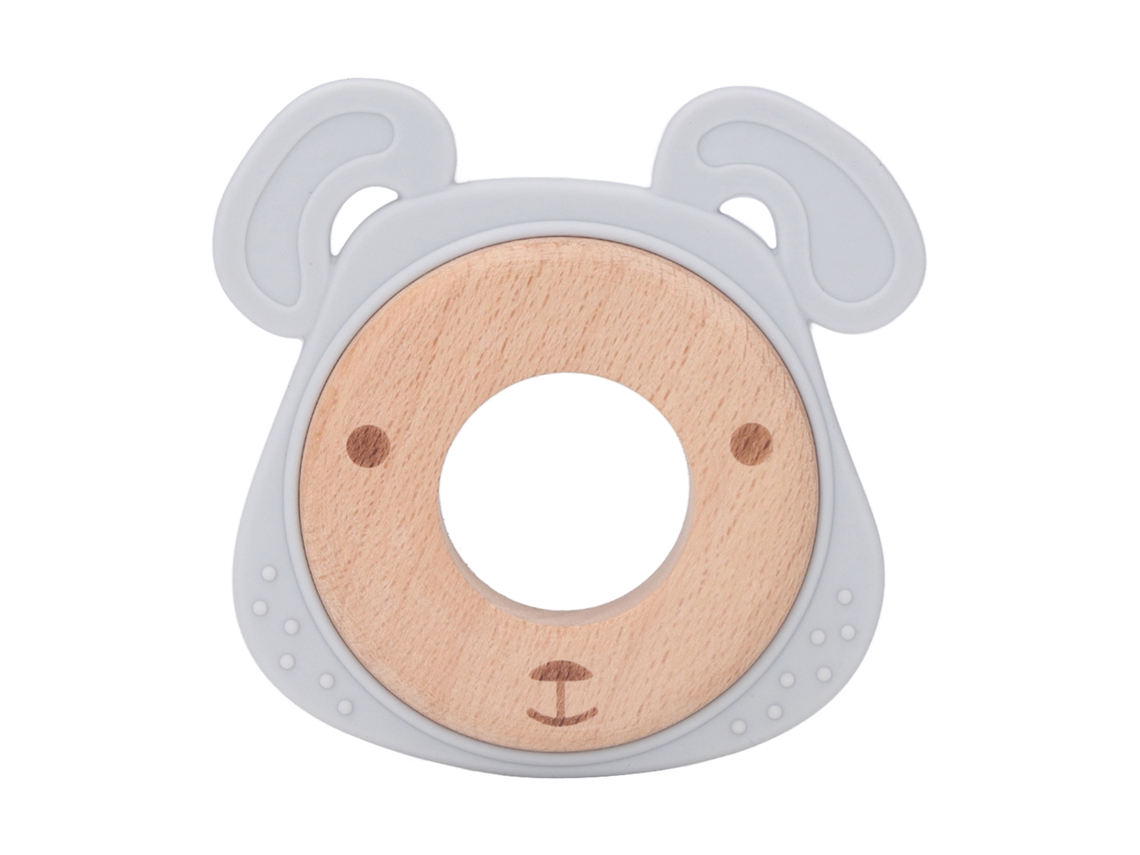 Brinquedo De Morder De Madeira E Silicone Com Forma De Animal Anel Mastigável Para Bebês Recém-nascidos Tipo E