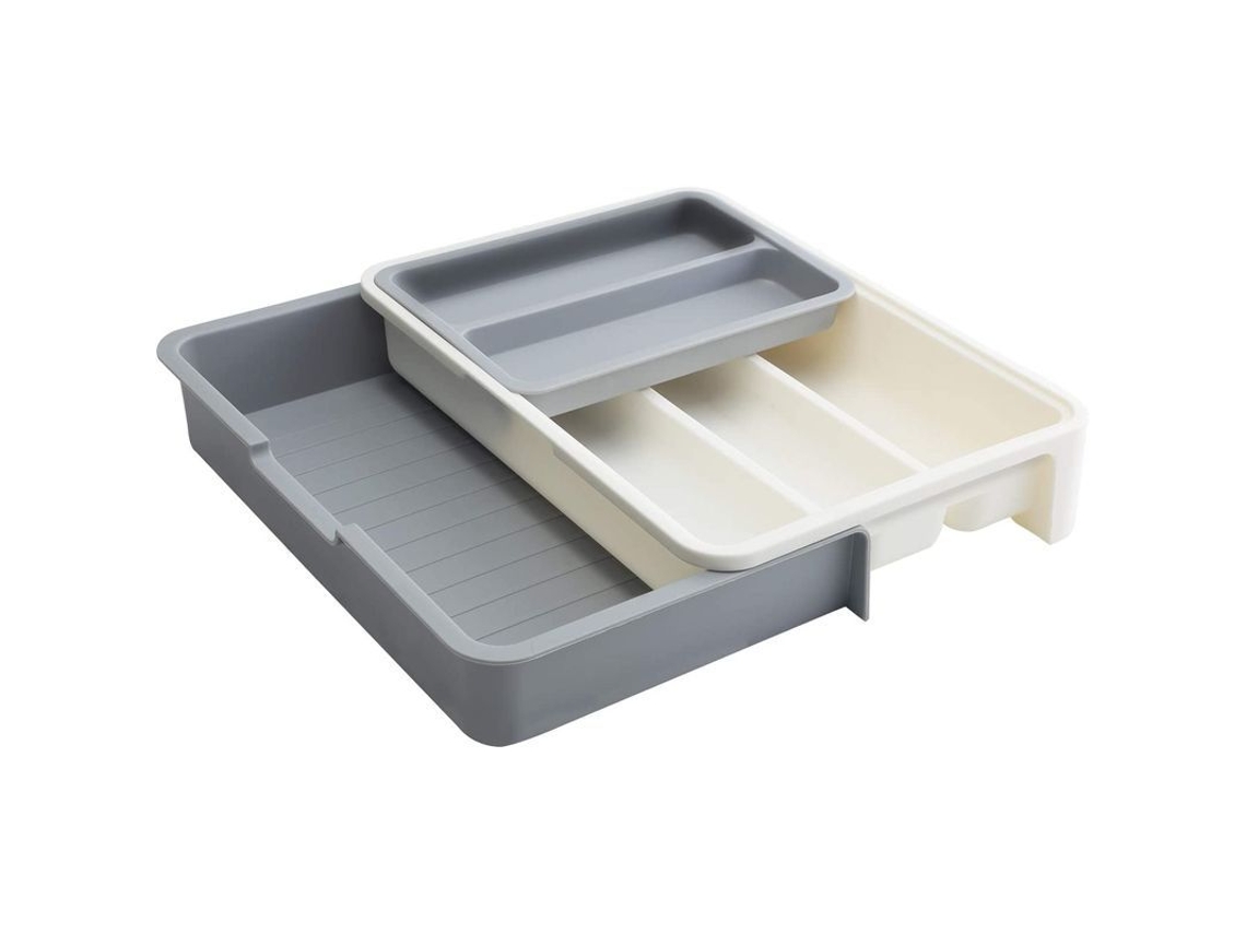 Organizador de Talheres Nova Line, com 7 Compartimentos, Inserto, BPA Livre, para Gaveta, Cozinha | S/MARCA