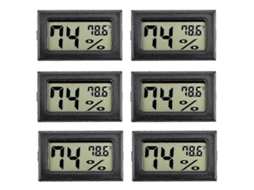 Kit Com 6 Mini Higrômetros Para Ambientes Internos, Termômetro Digital E Higrômetro. Nostalgia88