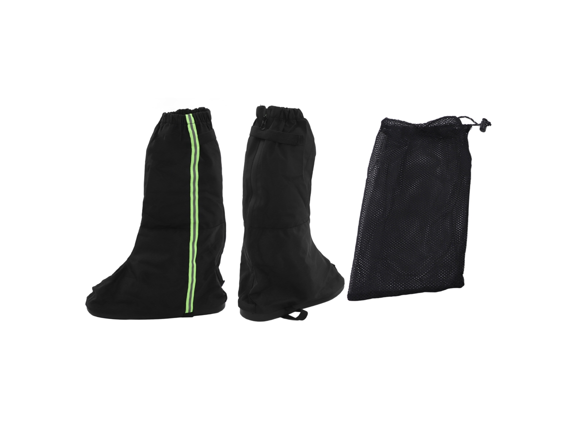 Capas de Botas Antiaderentes Impermeáveis com Refletor Preto L