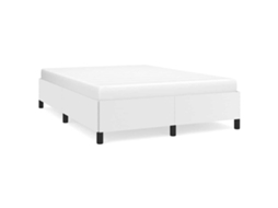 Bed Frame, Bed Frames Vidaxl Branco Couro Artificial (140 X 190 Cm)