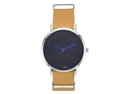 Relógio de Pulso Masculino de Moda Leisure com Pulseira de Nylon Simples Bege