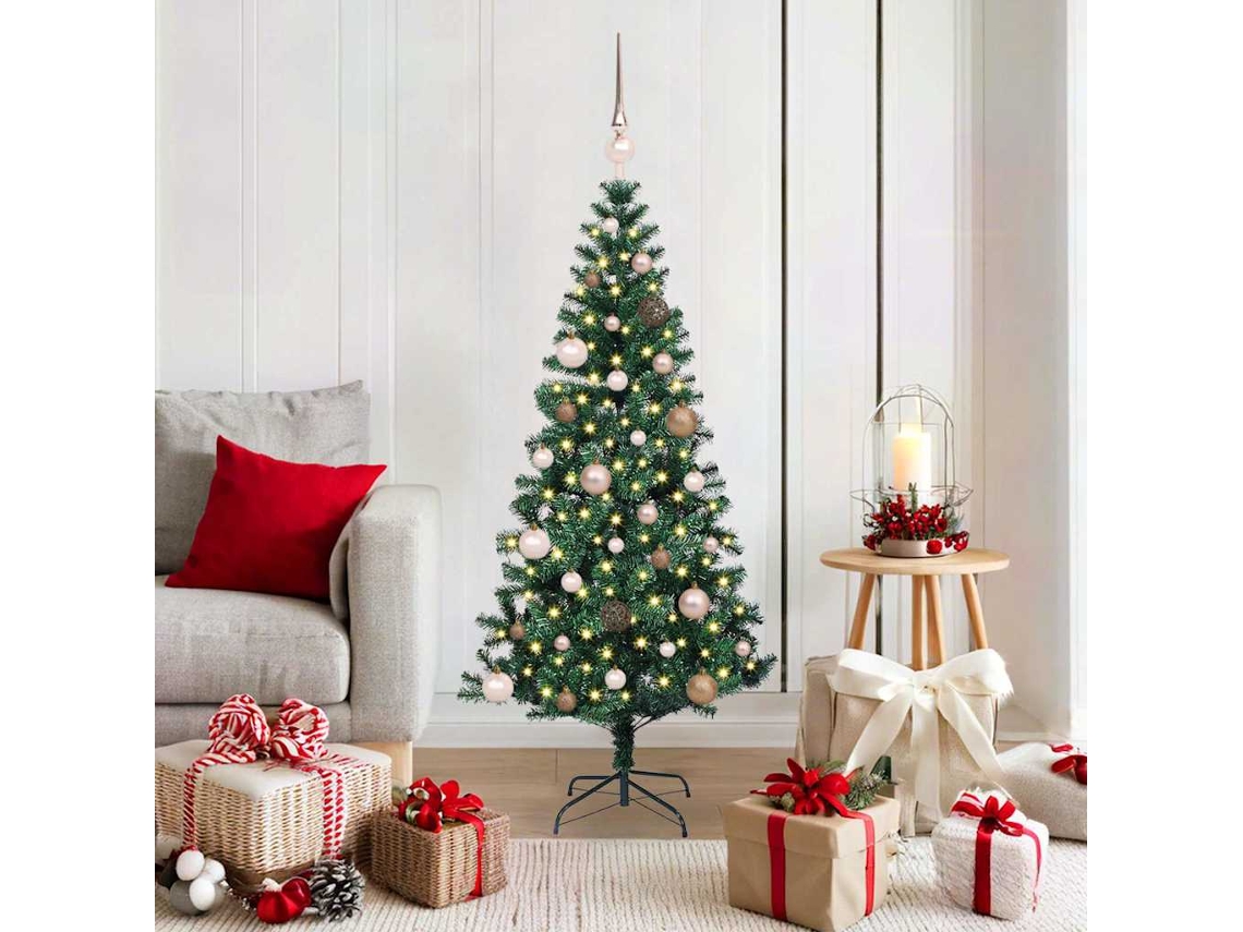 Vidaxl Árvore De Natal Artificial Pré-iluminada Verde 150 Cm