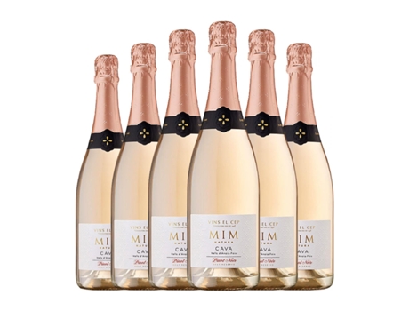 Espumante rosé EL CEP Mim Rose Pinot Preto Brut Cava Meia Garrafa (0.37 L - 6 Unidades)