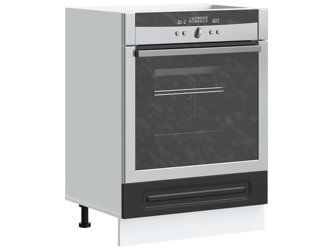 Vidaxl Armário Forno Kalmar Derivados De Madeira Preto