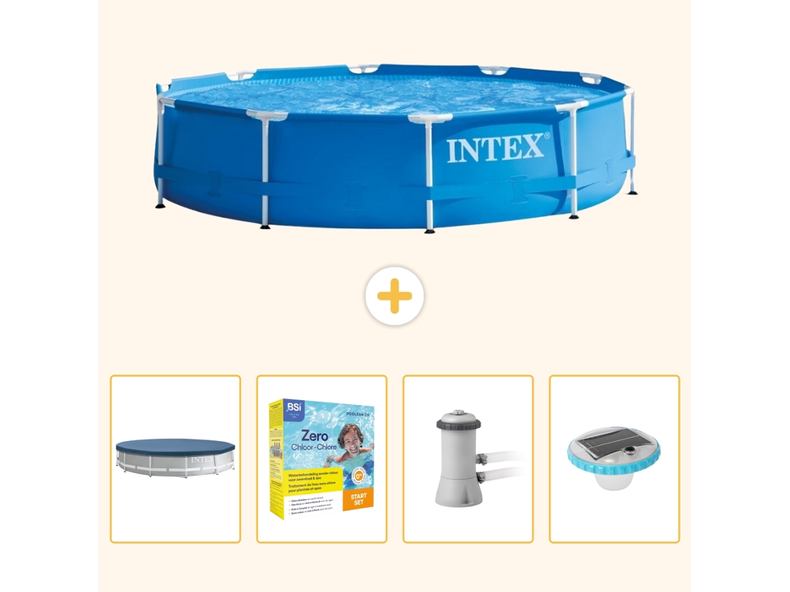 Intex Piscina Com Estrutura Redonda - 366x76 Cm - 5-peças S4