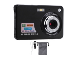 Câmera Digital 48mp 4k 8x Zoom 20 Filtros Tela De 2,7 Polegadas Antissacudida Recarregável Compacta Para Crianças Estudantes Vlogging Preta