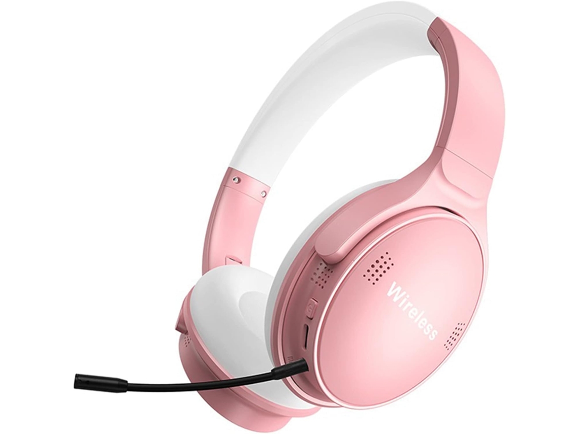 Fones de Ouvido Bluetooth 5.0 com Ou Sem Microfone, para Console de Jogos e Computador, Rosa. SFUSHOS