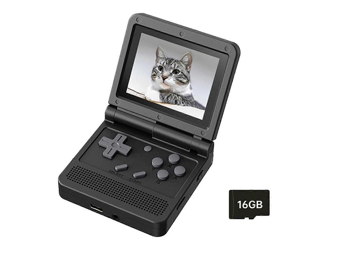 V90 Retro Game Console 16g 3,0 Polegadas Ips Tela Portátil Player Open Source Mini Consoles Portáteis Preto