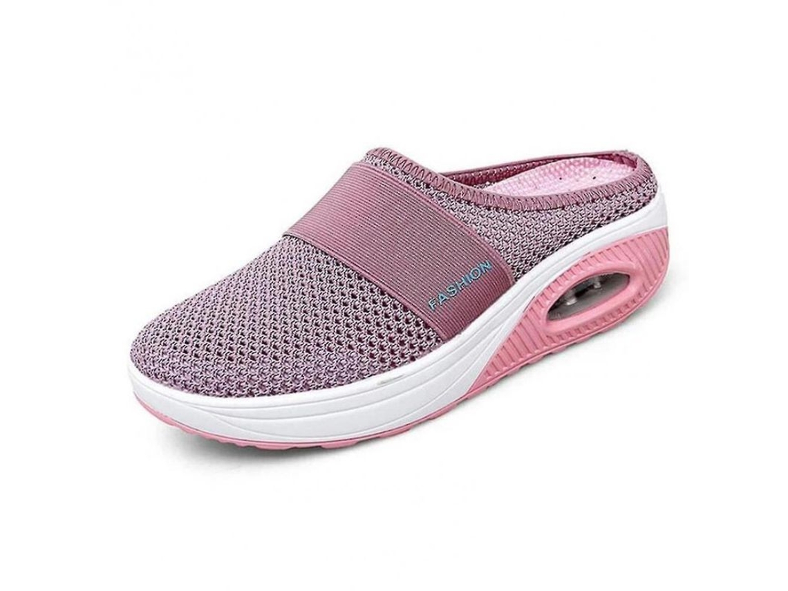 Pantuflas de Algodão Peludo, Rosto Sorridente, Solas Grossas, Antiderrapantes, Rosa 43 44