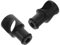 Conjunto De 2 Limitadores Trilho Extensíveis Em Metal Preto Para Estante Livros