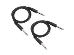 Cabo Mali de instrumento para guitarra 6.35mm 1m com conectores retos para guitarra elétrica baixo e mandolina elétrica